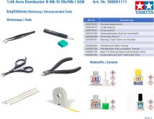 Tamiya 1/48 Masterpiece Series No.111 Royal Air Force Avro Lancaster B Mk.III Special Dam Buster /B Mk.I Special Grand Slam Bomber Plastic Model 61111