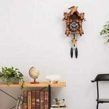 RHYTHM Cuckoo Clock Wall Clock (Made in Japan) Authentic bellows type Wood Brown 54.0 (not including weight) x 30.5 x 16.5 cm Cuckoo Mason R 4MJ234RH06 Brown