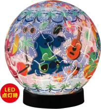 Disney Twinkle Magic/Stitch 61-Piece 3D Spherical Puzzle Lumi Orb (7.6x7.6x7.4cm) 2003-523 Includes a piece request postcard, rechargeable LED unit, charging cord, base, and instruction manual