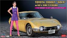 Hasegawa 1/24 Toyota 2000GT Gold w / 60  s Girls Figure (Resin) Plastic Model SP533