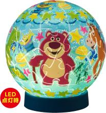 Disney Twinkle Magic/Toy Story 61-Piece 3D Spherical Puzzle Lumi Orb (7.6x7.6x7.4cm) 2003-522 Includes a piece request postcard, rechargeable LED unit, charging cord, base, and instruction manual