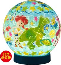 Disney Twinkle Magic/Toy Story 61-Piece 3D Spherical Puzzle Lumi Orb (7.6x7.6x7.4cm) 2003-522 Includes a piece request postcard, rechargeable LED unit, charging cord, base, and instruction manual