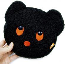 Dick Bruna Black Bear Face Pouch Total length about 18cm plush toy 600190
