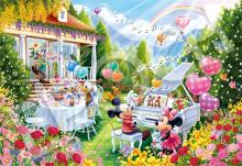 EPOCH 300-Piece Jigsaw Puzzle, Disney Mickey & Friends -Melody of Love- (26x38cm) 73-410s, Decorative Collage, with Glue, Spatula, and Decorative Stickers