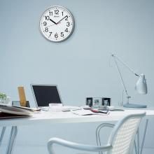 Seiko Clock Wall Clock Radio Analog Silver Metallic KX230S