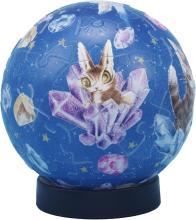 WACHIFIELD Dayan and the Shooting Star of Time 61-Piece 3D Spherical Puzzle Lumi Orb (7.6x7.6x7.4cm) 2003-526 Includes a piece request postcard, rechargeable LED unit, charging cord, base, and instruction manual