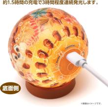 Disney Twinkle Magic/Chip 'n' Dale 61-Piece 3D Spherical Puzzle Lumi Orb (7.6x7.6x7.4cm) 2003-525 Includes a piece request postcard, rechargeable LED unit, charging cord, base, and instruction manual