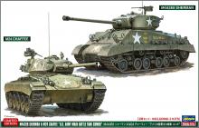 Hasegawa 30068 1/72 U.S. Army M4A3E8 Sherman & M24 Chaffee U.S. Army Main Battle Tank Combo Plastic Model