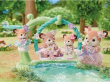 Sylvanian Families Doll/Furniture Set (Baby Deer -Waterside Friendship Swing Set-) FS-56 ST Mark Certification 3 Years Old and Up Toy Dollhouse Sylvanian Families EPOCH