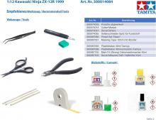 Tamiya 1/12 Motorcycle Series No.84 Kawasaki Ninja ZX-12R Plastic Model 14084