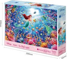 EPOCH 1000 Piece Jigsaw Puzzle Disney Ariel-To The Light (50 x 75 cm) 97-706s with Glue, Spatula and Decorative Stickers