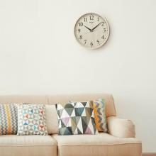 Seiko Clock Wall Clock Natural Radio Analog Ivory Wood Grain Pattern KX399A