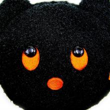 Dick Bruna Black Bear Face Pouch Total length about 18cm plush toy 600190