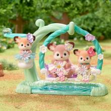 Sylvanian Families Doll/Furniture Set (Baby Deer -Waterside Friendship Swing Set-) FS-56 ST Mark Certification 3 Years Old and Up Toy Dollhouse Sylvanian Families EPOCH