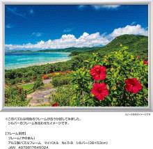 Yanoman (Made in Japan) 500-piece jigsaw puzzle, Sea and Hibiscus, Summer Ishigaki Island (Okinawa) (38x53cm) 05-1097, includes glue, spatula, piece request postcard, service card, and jigsaw puzzle instruction manual