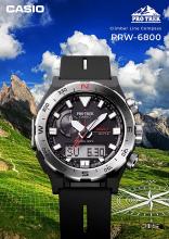 CASIO PRO TREK Watch Climber Line Compass Radio Solar PRW-6800Y-1JF Men's Black