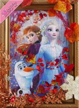108 Piece Jigsaw Puzzle Disney Elsa & Anna -autumn red- [Puzzle Decoration]] (18.2x25.7cm)