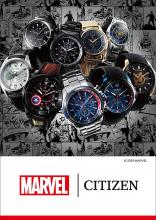 CITIZEN AW1155-03W Men's Wristwatch， The Avengers Model with Original Box， Black