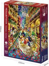EPOCH 1000-Piece Jigsaw Puzzle, Disney Mickey & Friends - Venetian Journey (50x75cm), 97-709s, Decorative Collage, Includes Glue, Spatula, and Decorative Stickers