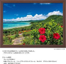 Yanoman (Made in Japan) 500-piece jigsaw puzzle, Sea and Hibiscus, Summer Ishigaki Island (Okinawa) (38x53cm) 05-1097, includes glue, spatula, piece request postcard, service card, and jigsaw puzzle instruction manual