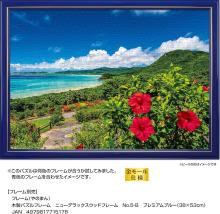 Yanoman (Made in Japan) 500-piece jigsaw puzzle, Sea and Hibiscus, Summer Ishigaki Island (Okinawa) (38x53cm) 05-1097, includes glue, spatula, piece request postcard, service card, and jigsaw puzzle instruction manual