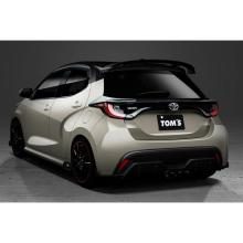 TOM'S Rear Under Diffuser, Flat Black, for Yaris KSP210, MXPA10, MXPA15, MXPH10, and MXPH15 (R2.2-R5.12)