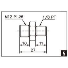 TRUST Trust Union 1/8 PF-M12 P1.25 Brass Cr-Plated for SR20, 1JZ, and 2JZ Oil Pressure Extraction