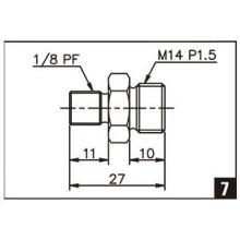TRUST Union 1/8 PF-M14 P1.5 Brass Cr-Plated for 13BT Oil Pressure Extraction (3mm Diameter Hole)