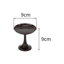 Pair of wooden high-rise bowls, suitable for offerings, Buddhist altarware, bon lanterns, and plastic 