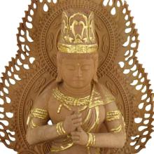 Buddhist statue, wood carving, Shingon sect, Dainichi Nyorai, sandalwood, 