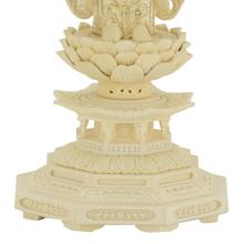 Amitabha Buddha statue, standing Amida, Jodo sect, wood carving, Buddhist altar, boxwood, 