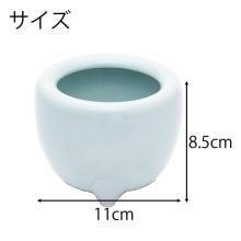 Celadon incense burner for the Jodo Shinshu Honganji sect, size 3.5cm. Buddhist altar accessories. Hasegawa Buddhist altar.