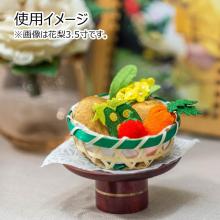 Modern wooden takatsuki (high-cup) with a quinceanera (karin) design. Suitable for offerings, Buddhist altar accessories, and bon lanterns. Also available: 