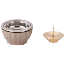 Modern, miniature, brown Buddhist altar set, 