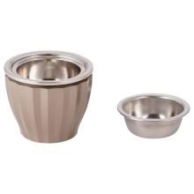 Modern, miniature, brown Buddhist altar set, 