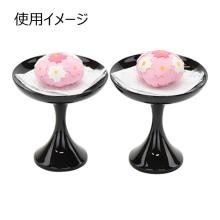 Pair of wooden high-rise bowls, suitable for offerings, Buddhist altar accessories, bon lanterns, and offerings. 