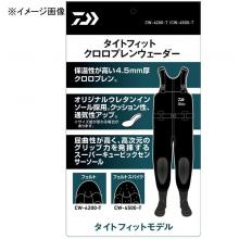Waterproof non-breathable waders Daiwa CW-4200-T tight fit chloroprene waders felt LL black