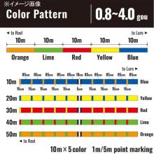 PE line for lure fishing SHIMANO PL-O74P Ossia Jigger MX4 PE 300m 2.5 size 10m x 5 colors