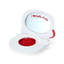 Hello Kitty Compact Hair Brush with Mirror (I Love Hello Kitty) Red