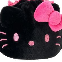 Hello Kitty Face-Shaped Drawstring Bag (I Love Hello Kitty) Black